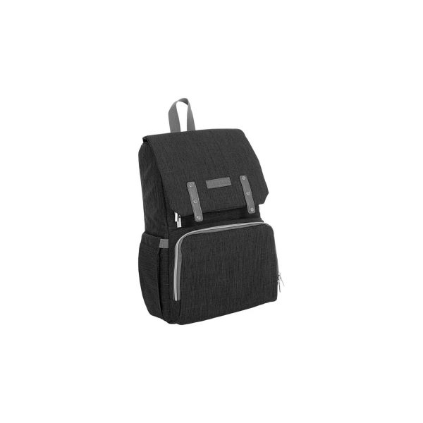 Kikkaboo Wickeltasche Caira Rucksack Wickelunterlage Seitentaschen breite Träger schwarz