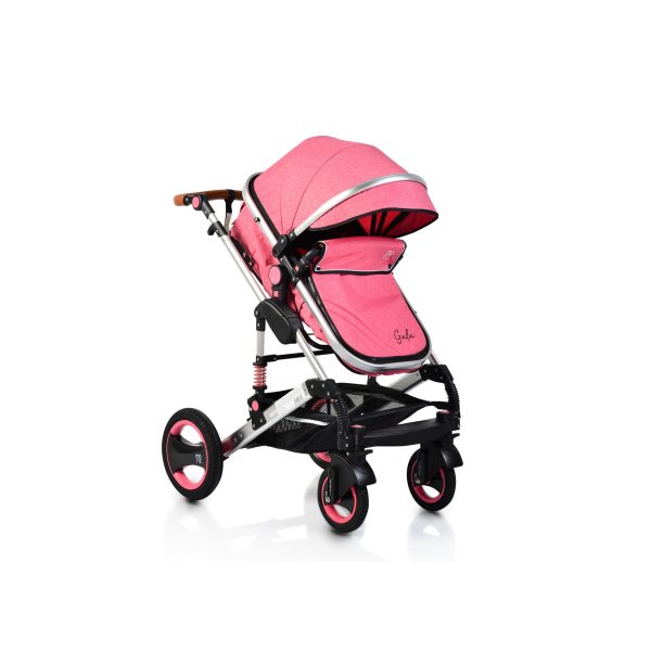 Moni Kinderwagen Gala Tragetasche Sportsitz umbaubar Wickeltasche Sitz umkehrbar rosa