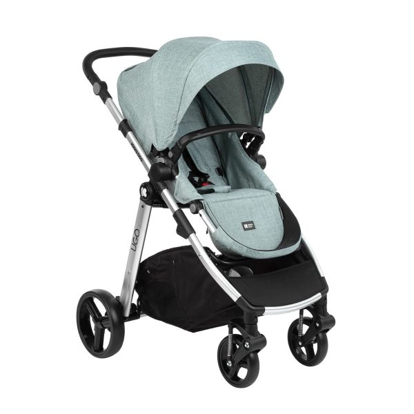 Kikkaboo Kinderwagen 3 in 1 Ugo Autositz Tragetasche Sportsitz Griff einstellbar grün