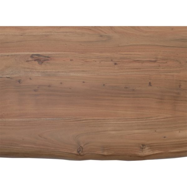 Sitzplatte Live-Edge Baumbank 135x40x5 Akazie Natur Holzplatte Massiv