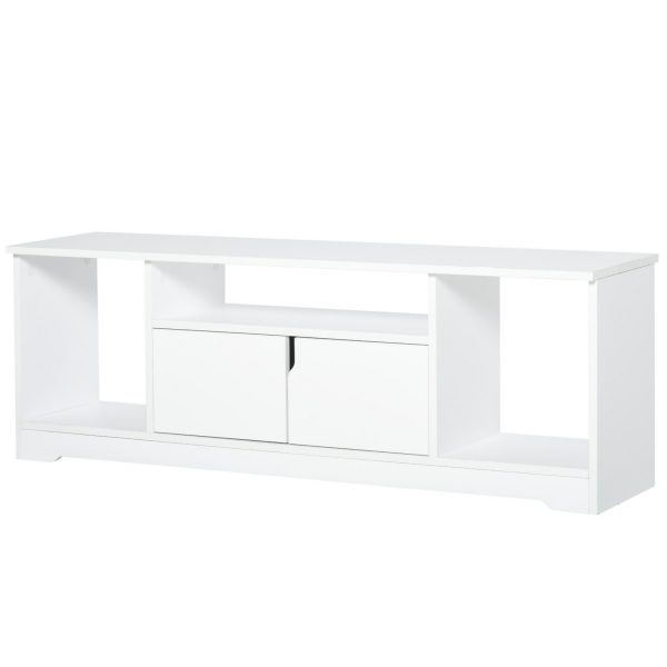 HOMCOM TV-Ständer weiß 120 x 30 x 41 cm (BxTxH)   Fernsehtisch TV Lowboard TV-Schrank Sideboard