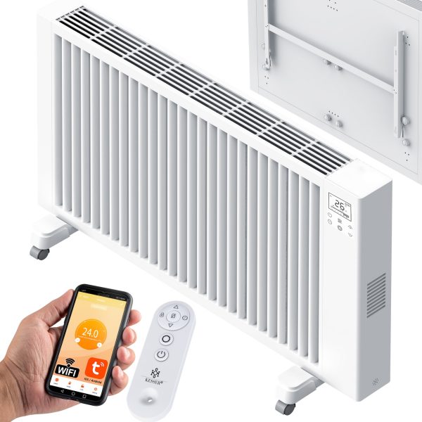 KESSER® Elektroheizkörper Infrarotheizung energiesparend 2in1 Mobile & Wand-Konvektor Elektroheizung mit WiFi App-Steuerung & Fernbedienung Radiator Heizung elektrisch Heizkörper 24h Timer