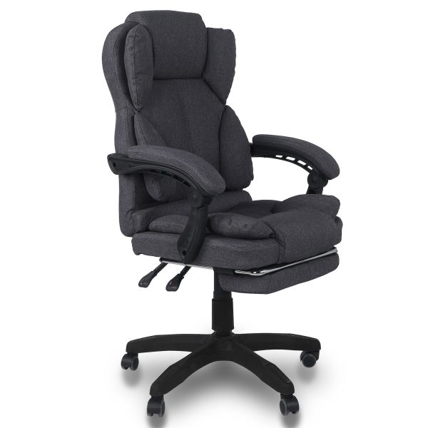 Schreibtischstuhl Bürostuhl Stoff Gamingstuhl Racing Chair Chefsessel mit Fußstütze