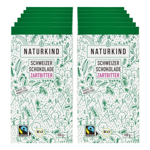 NATURKIND Bio Fairtrade Tafelschokolade Zartbitter 100 g