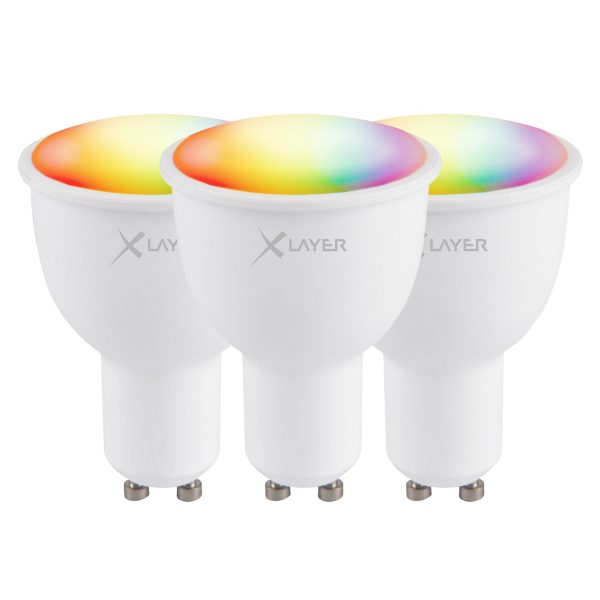 LED Leuchtmittel XLayer Smart Echo GU10 4.5W 380lm 3er Pack Warmweiß