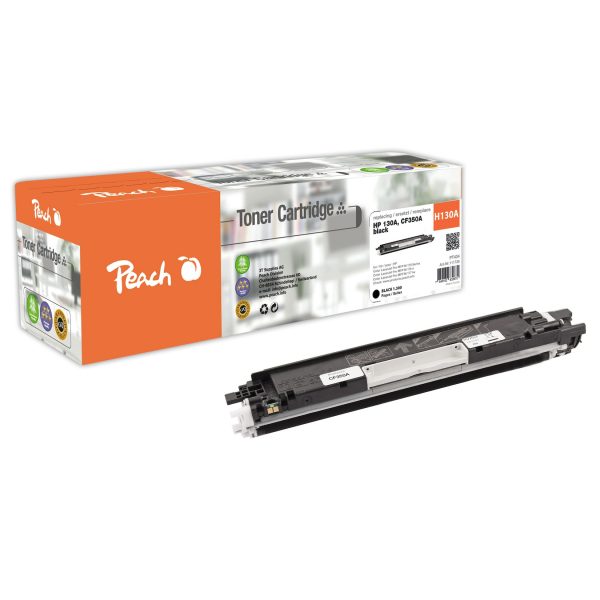 Peach H130ABK Tonermodul bk ersetzt HP No. 130A BK