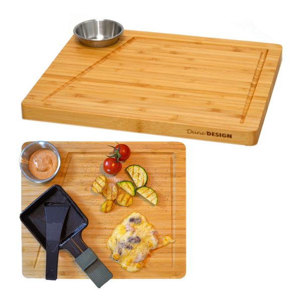 2 Personen Raclette Teller Set - 30x25 Raclette Brettchen Pfännchen Untersetzer