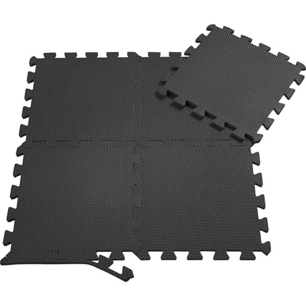 SAMAX EVA Schutzmatten Fitnessmatten Set 30x30 cm - 18 Stück in Schwarz