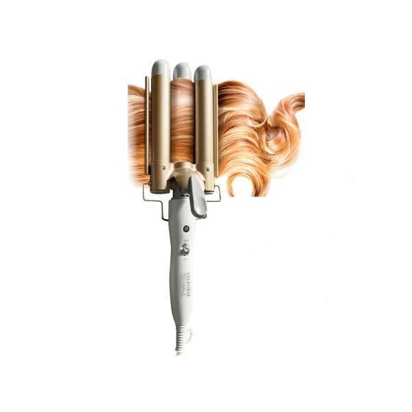 Velform® Welleneisen mit Turmalin-Keramik-Beschichtung Tri-Wave Curler