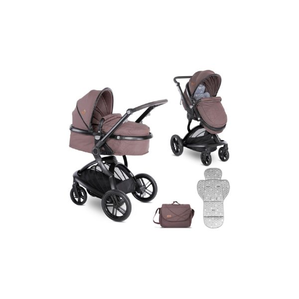 Lorelli Kombikinderwagen Lumina 2 in 1 Babywanne Sportsitz drehbar in einem in beige