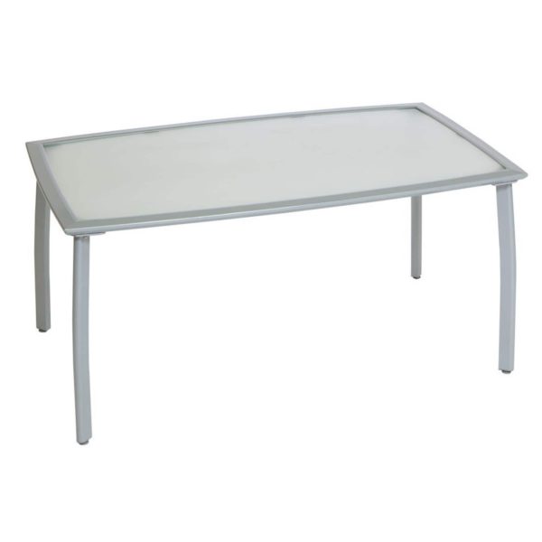 Merxx Alu Gartentisch Carrara mit Glasplatte