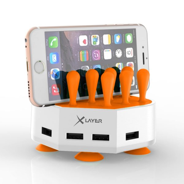 Ladegerät XLayer Family Charger Mini 4-Port USB White/Orange