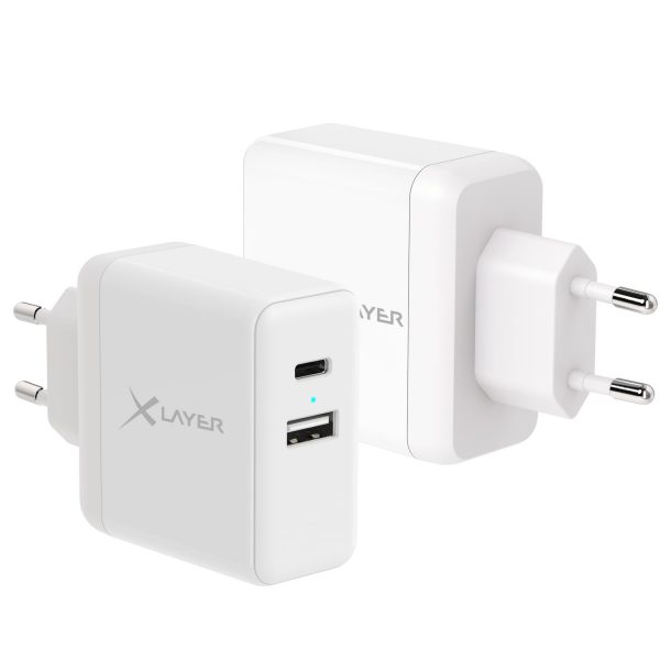 Ladegerät Xlayer USB QC3.0 + 5V/2.4A Netzteil White