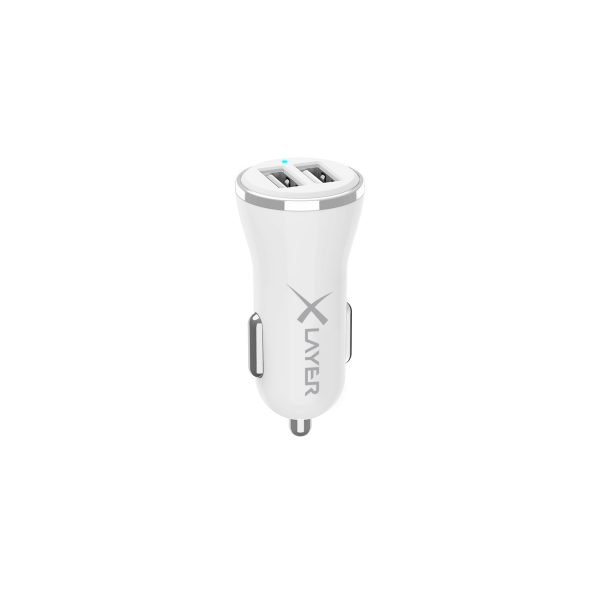 Kfz-Ladegerät XLayer 2.4A Dual USB Car Charger White