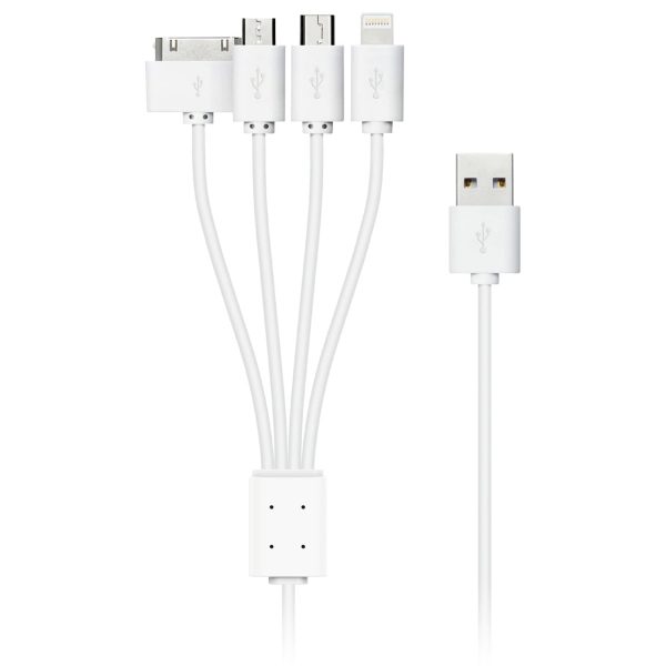 Kabel XLayer Octopus 4-IN-1 Multi-USB-Ladekabel 0.38 m White