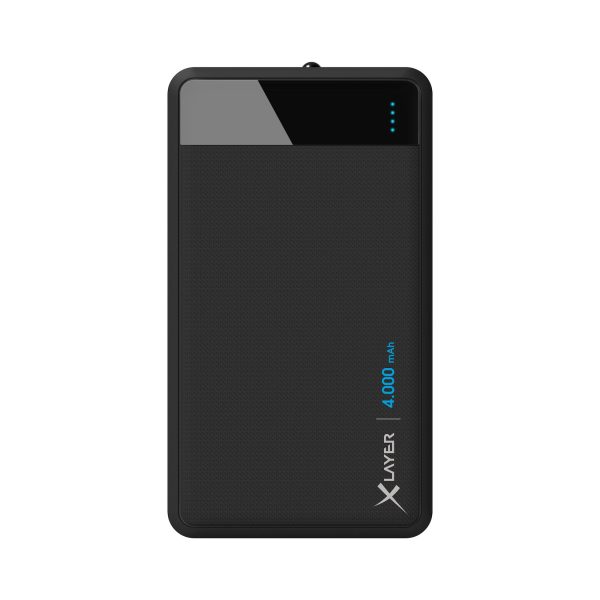 Zusatzakku XLayer Powerbank Colour Line Black 4.000 mAh