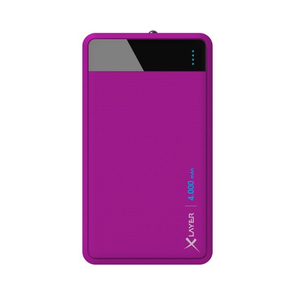 Zusatzakku XLayer Powerbank Colour Line Purple 4.000 mAh