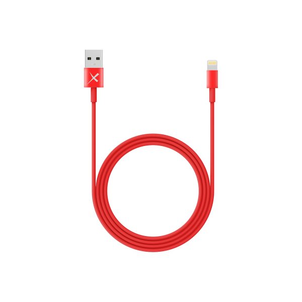 Kabel XLayer Colour Line Lightning Lade/Sync-Kabel 1 m Red