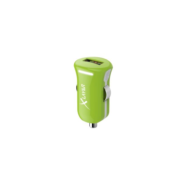 Kfz-Ladegerät XLayer Colour Line USB Adapter 2.4A Green