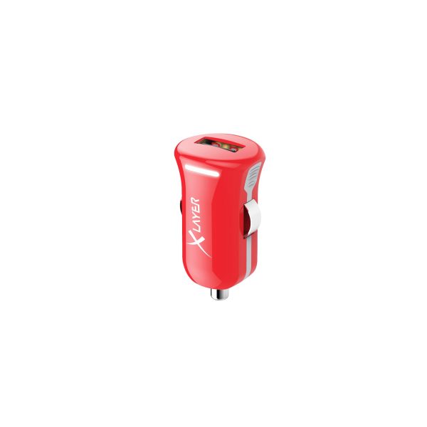 Kfz-Ladegerät XLayer Colour Line USB Adapter 2.4A Red