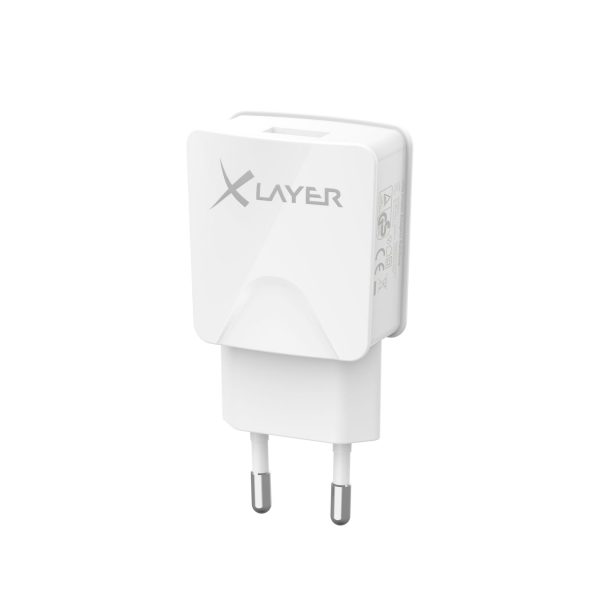 Ladegerät XLayer Colour Line USB Netzteil 2.1A White