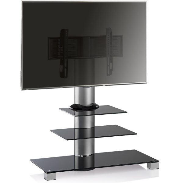 VCM Universal TV VESA Standfuß Ständer Fernseh Rack Alu Glas Amalo Maxi