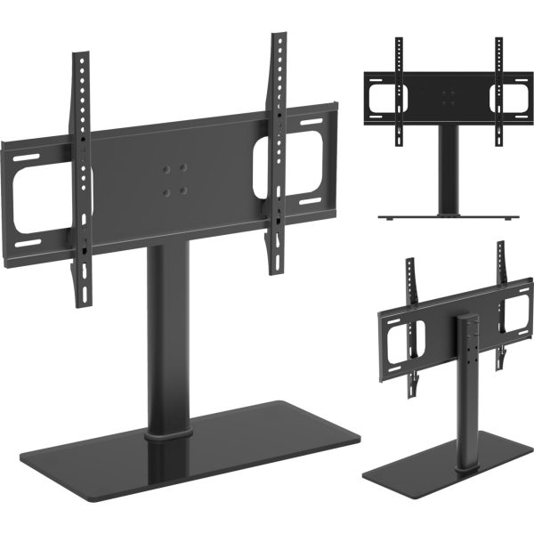 VCM Universal TV VESA Standfuß Aufsatz Erhöhung Alu Fernseh Ständer Glas B-TTS-600