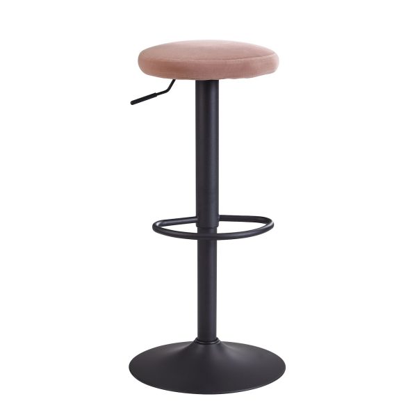 FineBuy Barhocker Samt Hocker Stoff / Metall Design Bistrohocker 100 kg Drehbar