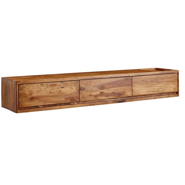 TV Schrank FineBuy Lowboard Hängend 160x25x35 cm Holz Massiv Fernsehkommode