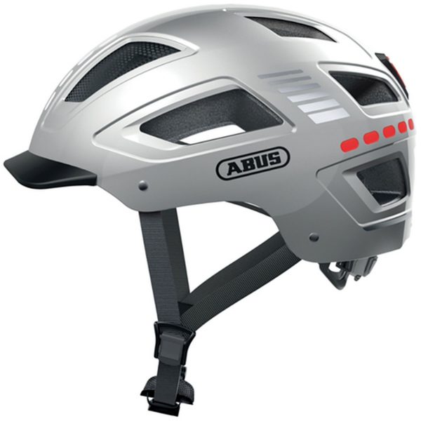 ABUS Fahrradhelm "Hyban 2.0 LED" silber