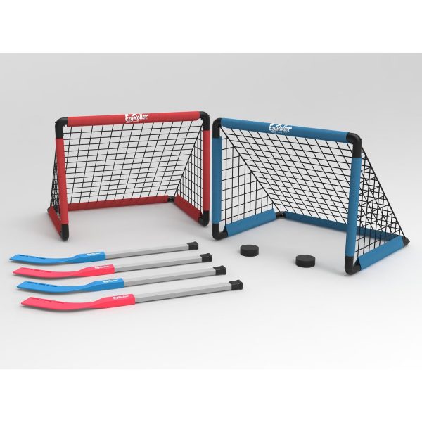 EzyRoller Hockey Set Fußball Kinder Spielzeug ab 4 Jahren Tor Outdoor Training Kinderspielzeug Fußballtor Minitor Hockeytor Spielzeugtor