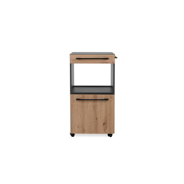 Finori Rollcontainer "Luzie" Anthrazit / Artisan Oak