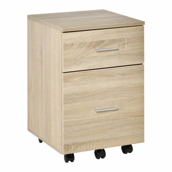 Vinsetto Aktenschrank  mit Rollen eiche 39