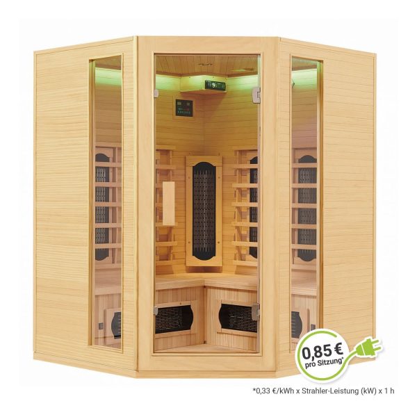 Infrarotkabine Nyborg E150K – Infrarotsauna 4 Personen –LED-Farblicht