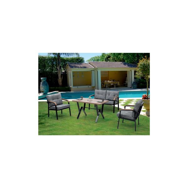 Garden Lounge Set Sitzgruppe Gartenmöbel Garnitur Gruppe 2+1+1 Tisch Gratis