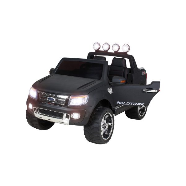 Kinder-Elektroauto Ford Ranger Lizenziert - 2 x 45 Watt Motor lackiert (Schwarz/Matt)