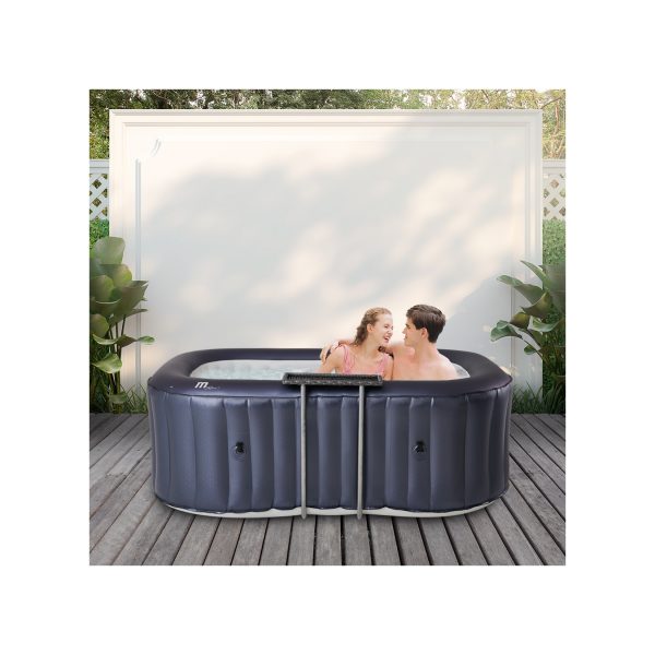 Miweba MSpa Whirlpool Urban Nest U-NE021 Rattan-Tisch M-ONE und Ozon-UV-C-Desinfektion 2 Personen