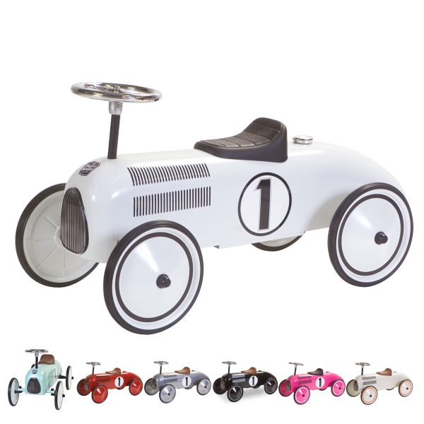 RETRO ROLLER Kinder Laufauto Rutschauto Baby Rutscher Auto Bobby Car Fahrzeug Farbe: James Rot