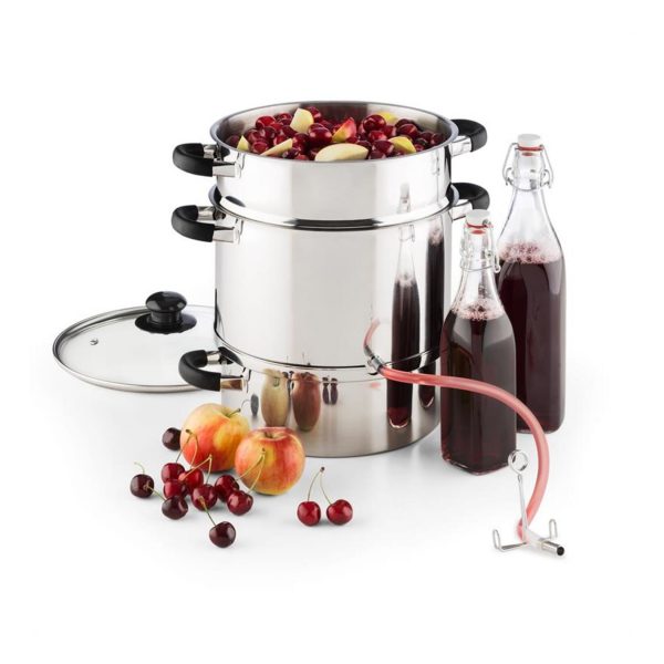 Applebee Dampf-Entsafter elektrisch 1500W Ø25cm 8 Liter Edelstahl