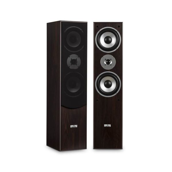 L766 3-Wege Bassreflex HiFi Boxen-Paar walnuss