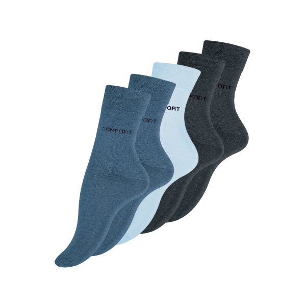 Cotton Prime® 10 Paar Damensocken ohne Gummibund