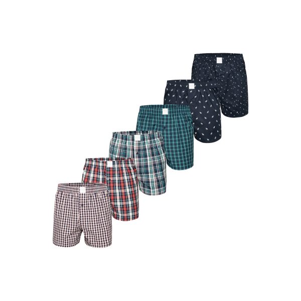 MG-1 Herren Boxer Classic Checks 6er Pack