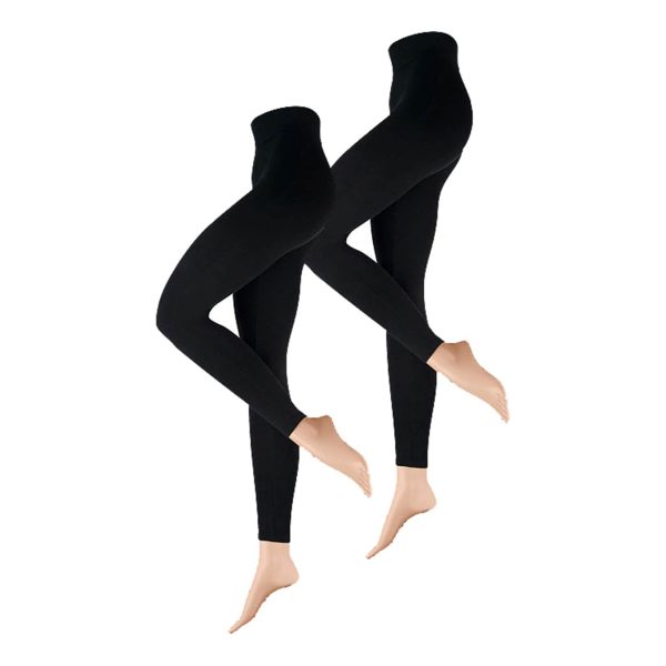 NUR DIE Damen Leggings aus Baumwolle 2er Pack