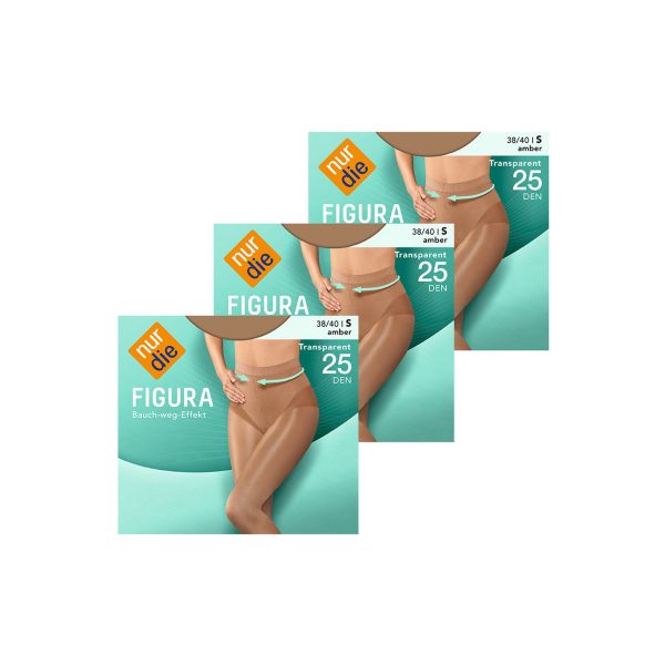 NUR DIE Damen Feinstrumpfhose Figura 25 DEN 3er Pack