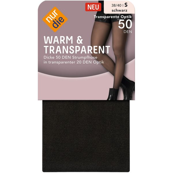 NUR DIE Damen Feinstrumpfhose Warm & Transparent