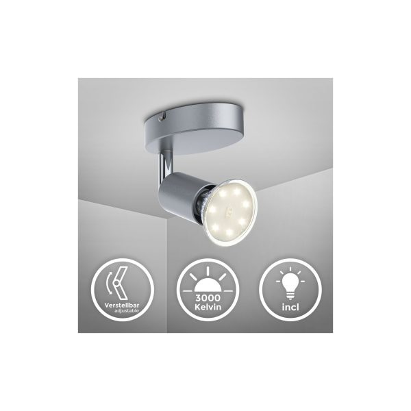 LED Deckenlampe schwenkbar GU10 3W Metall 1-flammig