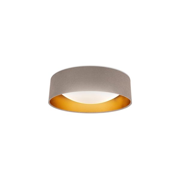 LED Deckenlampe Glitzer Textil18W taupe-gold