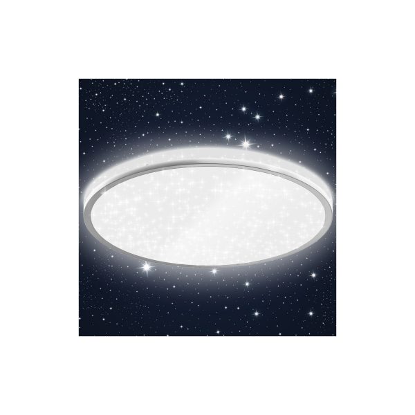 LED Deckenleuchte Sternenhimmel Silber 18W modern