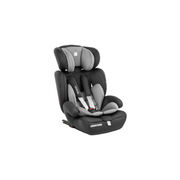 Kikkaboo Kindersitz Bronn Gruppe 1/2/3 (9 - 36 kg) Isofix Kopfstütze einstellbar grau