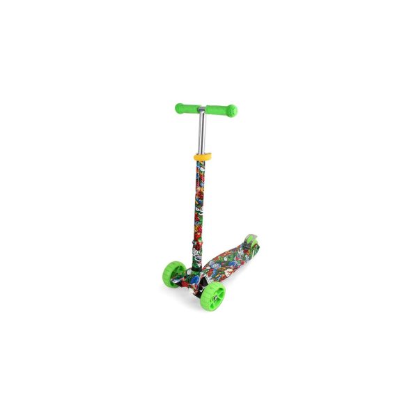 Chipolino Kinderroller Scooter Croxy Evo 3 Räder Licht Lenker höhenverstellbar grün